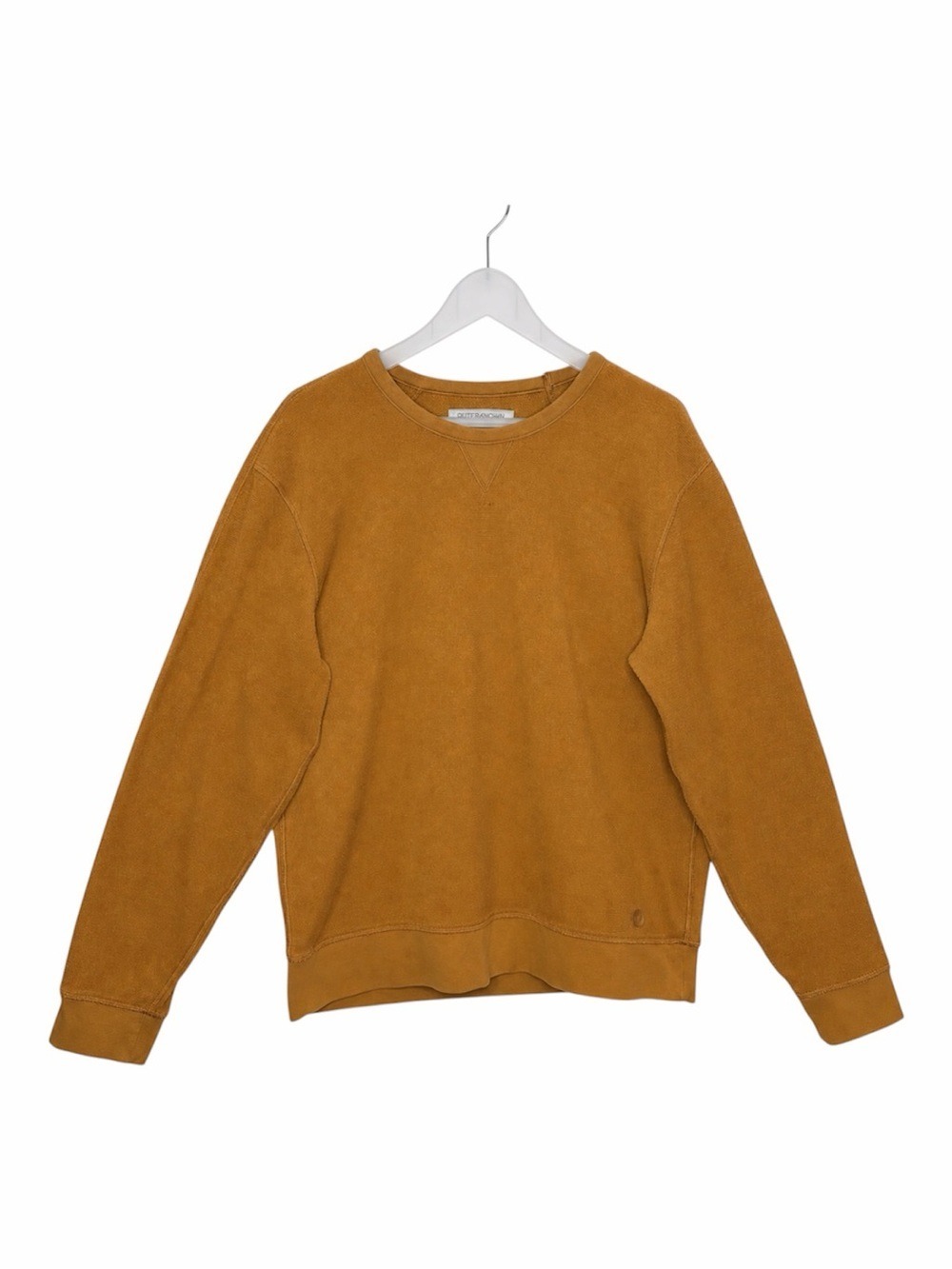 Outerknown Hightide Terry Crewneck Sweatshirt Curry Mustard Yellow Men’s L